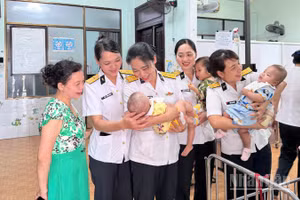 Hội Phụ nữ Trung tâm Bảo đảm kỹ thuật Vùng 3 Hải quân đã tổ chức thăm, động viên và tặng quà các em nhỏ tại Trung tâm Nuôi dưỡng trẻ mồ côi thuộc Hội Chữ thập đỏ thành phố Đà Nẵng.