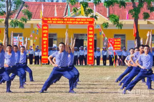 Phần thi đồng diễn thể dục.