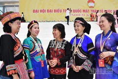 Các đại biểu từ khắp mọi miền đất nước về dự Đại hội đại biểu toàn quốc Mặt trận Tổ quốc Việt Nam lần thứ X. 