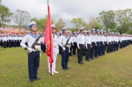 Các chiến sĩ mới sẵn sàng bước vào mùa huấn luyện đầu tiên trong quân ngũ.