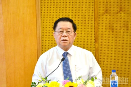 Đồng chí Nguyễn Trọng Nghĩa, Ủy viên Bộ Chính trị, Bí thư Trung ương Đảng, Trưởng Ban Tuyên giáo và Dân vận Trung ương. (Ảnh: PHẠM CƯỜNG)