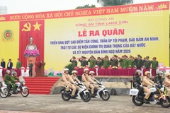 Lễ ra quân triển khai đợt cao điểm tấn công, trấn áp tội phạm, bảo đảm an ninh trật tự của Công an tỉnh Lạng Sơn.