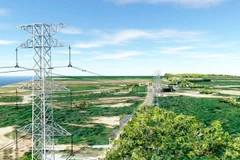 Mô hình phần đường dây đấu nối Trạm biến áp 220/110 kV Phú Quốc.