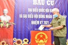 Cử tri trên địa bàn xã đảo Thổ Châu (nay là đặc khu Thổ Châu) bầu đại biểu Quốc hội khóa XV và đại biểu Hội đồng nhân dân các cấp nhiệm kỳ 2021-2026, ngày 21/5/2021.