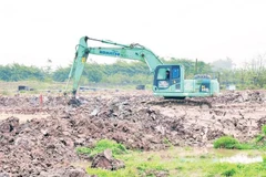 Thi công dự án đường song hành vành đai 5 trên địa bàn tỉnh Ninh Bình.