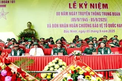 Lễ kỷ niệm 80 năm Ngày truyền thống thành lập Trung đoàn 101 và đón nhận nhận Huân chương Bảo vệ Tổ quốc hạng Ba.