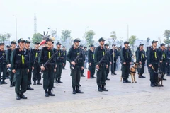 Lực lượng Cảnh sát cơ động, Công an tỉnh Bắc Ninh chuẩn bị lên đường tuần tra vũ trang.