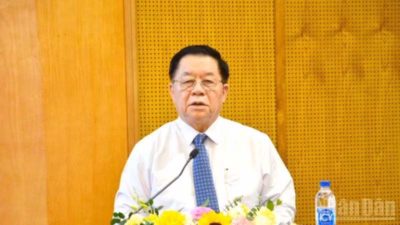 Đồng chí Nguyễn Trọng Nghĩa, Ủy viên Bộ Chính trị, Bí thư Trung ương Đảng, Trưởng Ban Tuyên giáo và Dân vận Trung ương. (Ảnh: PHẠM CƯỜNG)