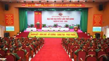 Đảng bộ Bệnh viện Quân y 103 long trọng tổ chức Đại hội đại biểu lần thứ XXVII nhiệm kỳ 2025-2030. (Ảnh: ĐỖ THOA)