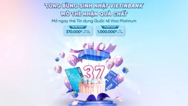 Bùng nổ ưu đãi nhân dịp sinh nhật VietinBank cùng thẻ tín dụng quốc tế Visa Platinum.