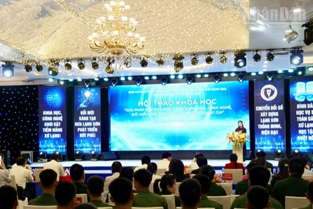 Hội thảo khoa học “Giải pháp đột phá phát triển khoa học-công nghệ, đổi mới sáng tạo và chuyển đổi số quốc gia" tỉnh Lạng Sơn.