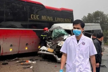 Hiện trường vụ tai nạn.