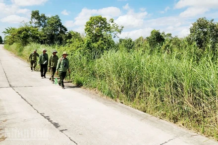 Lực lượng chuyên trách bảo vệ rừng tại Vườn quốc gia U Minh Thượng tuần tra.