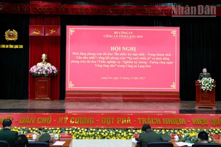 Hội nghị phát động các phong trào thi đua của Công an tỉnh Lạng Sơn.