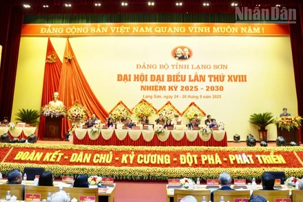 Đại hội đại biểu lần thứ XVIII Đảng bộ tỉnh Lạng Sơn, nhiệm kỳ 2025-2030.