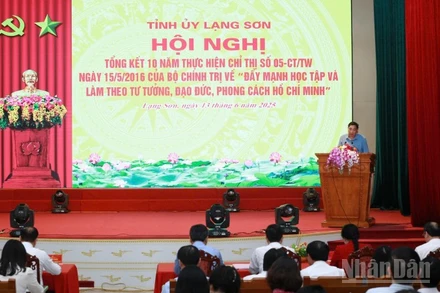 Hội nghị tổng kết 10 năm thực hiện Chỉ thị số 05-CT/TW của Tỉnh ủy Lạng Sơn.