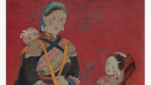 Trích từ một tác phẩm sơn mài của họa sĩ Nguyễn Thị Quế.