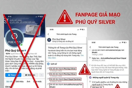 Trang giả mạo với lịch sử tên trang bị thay đổi và vị trí đăng nhập tài khoản từ trong nước và nước ngoài.