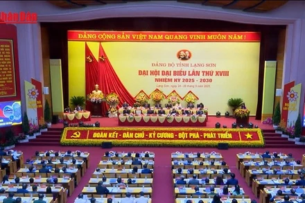 [Video] Khai mạc Đại hội đại biểu Đảng bộ tỉnh Lạng Sơn lần thứ XVIII, hướng tới cực tăng trưởng của vùng