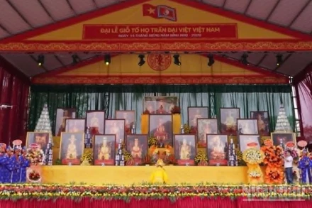 Quang cảnh đại lễ giỗ Tổ họ Trần Việt Nam tại tỉnh Hưng Yên.