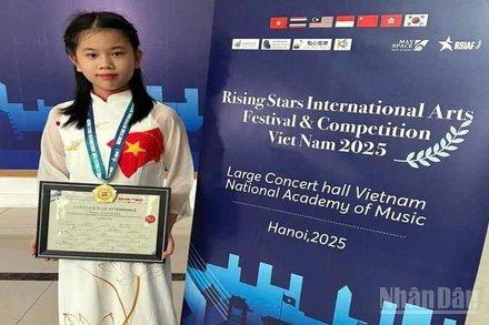 Tài năng âm nhạc của bé Thái An được kiểm chứng qua nhiều cuộc thi âm nhạc quốc tế.