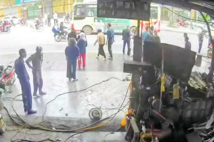 Hiện trường vụ việc. (Ảnh cắt từ clip)