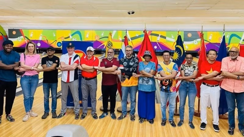 Các Đại sứ, cán bộ nhân viên các nước ASEAN, CARICOM tham dự sự kiện. (Ảnh do Đại sứ quán Việt Nam tại Venezuela cung cấp)