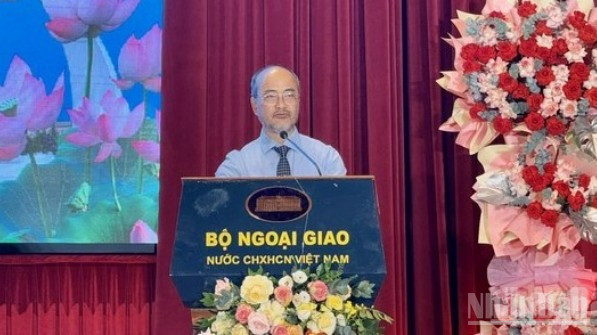Chủ nhiệm Ủy ban Nhà nước về người Việt Nam ở nước ngoài Nguyễn Trung Kiên phát biểu tại buổi lễ. ndo_br_bm2-3961.jpg