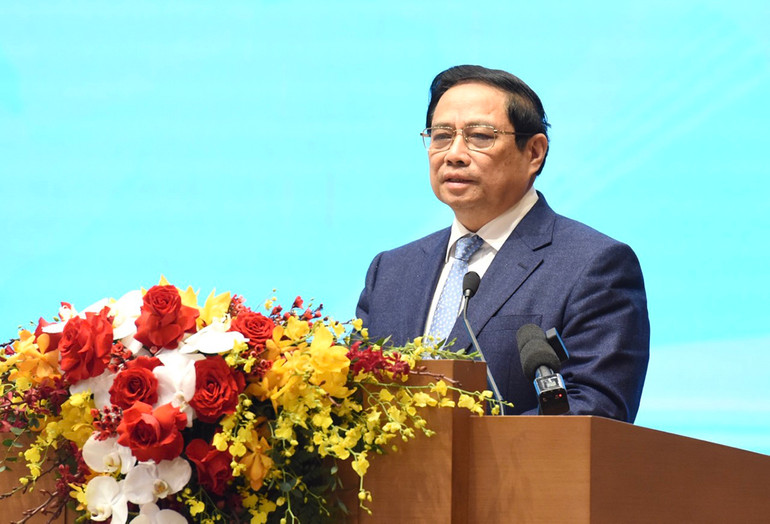 Thủ tướng Phạm Minh Chính phát biểu ý kiến tại hội nghị. Ảnh: TRẦN HẢI Thủ tướng Phạm Minh Chính phát biểu ý kiến tại hội nghị. Ảnh: TRẦN HẢI