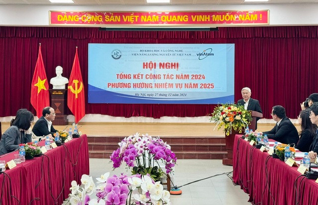 Hội nghị tổng kết năm 2024, phương hướng nhiệm vụ năm 2025 của Viện Năng lượng nguyên tử Việt Nam. Hội nghị tổng kết năm 2024, phương hướng nhiệm vụ năm 2025 của Viện Năng lượng nguyên tử Việt Nam.