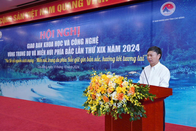 Thứ trưởng Bộ Khoa học và Công nghệ Hoàng Minh phát biểu tại sự kiện.