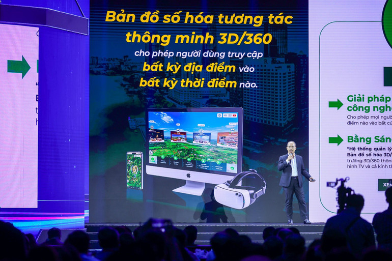 Một đội thi thuyết trình tại Cuộc thi Tìm kiếm tài năng khởi nghiệp sáng tạo Quốc gia năm 2023