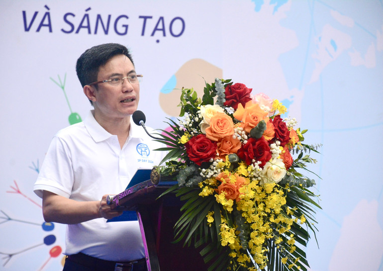 Ông Lê Huy Anh, Phó Cục trưởng Sở hữu trí tuệ phát biểu tại sự kiện.