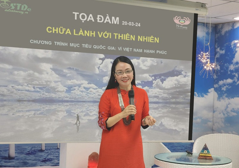 Tiến sĩ Nguyễn Thu Hạnh, Chủ tịch STDe phát biểu.