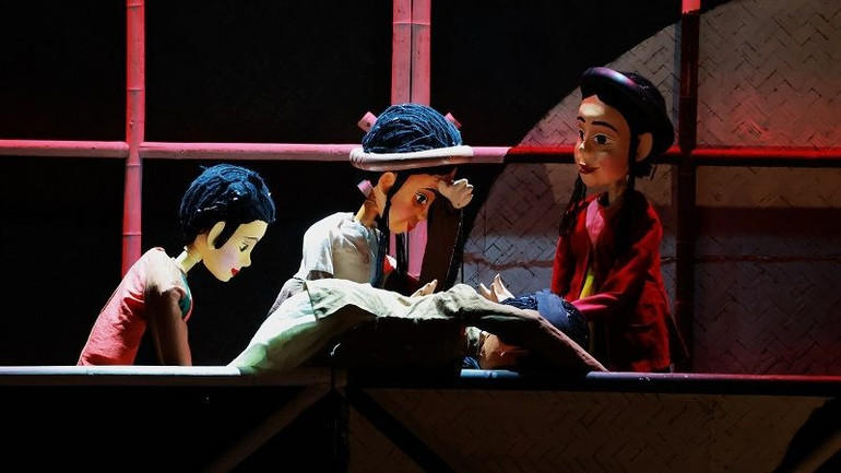 Tạo hình con rối sinh động, đặc sắc. (Ảnh: Nhà hát Múa rối Thăng Long)