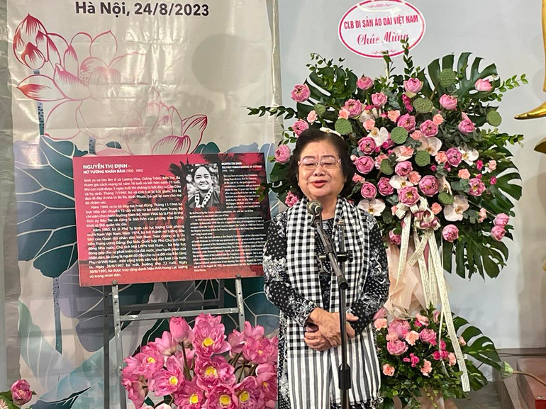 Nguyên Phó Chủ tịch nước Trương Mỹ Hoa phát biểu tại sự kiện. Nguyên Phó Chủ tịch nước Trương Mỹ Hoa phát biểu tại sự kiện.