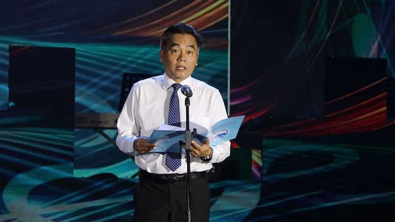 Phó Chủ tịch Ủy ban nhân dân tỉnh Bình Dương Nguyễn Lộc Hà phát biểu chào mừng. (Ảnh: Ban tổ chức)