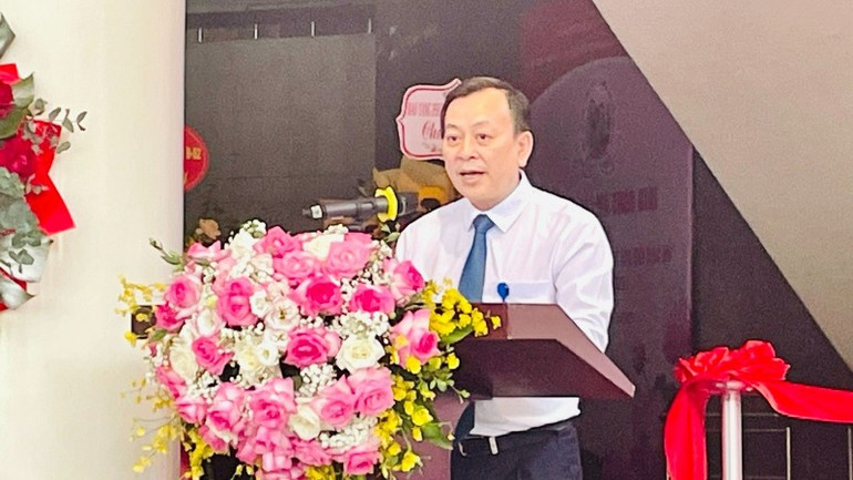 Giám đốc Bảo tàng Hồ Chí Minh Vũ Mạnh Hà phát biểu.