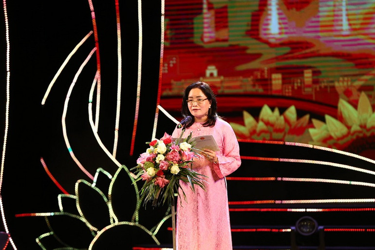 Thứ trưởng Trịnh Thị Thủy phát biểu tại sự kiện. (Ảnh: Trần Huấn)