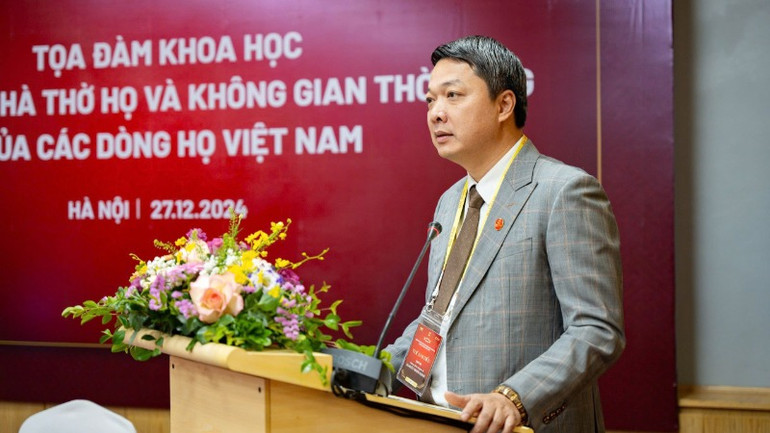 Ông Nguyễn Trọng Mạnh phát biểu.