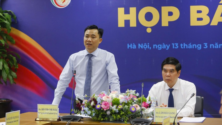 Ông Đỗ Thanh Hải, Phó Tổng Giám đốc Đài Truyền hình Việt Nam phát biểu. (Ảnh: VTV)