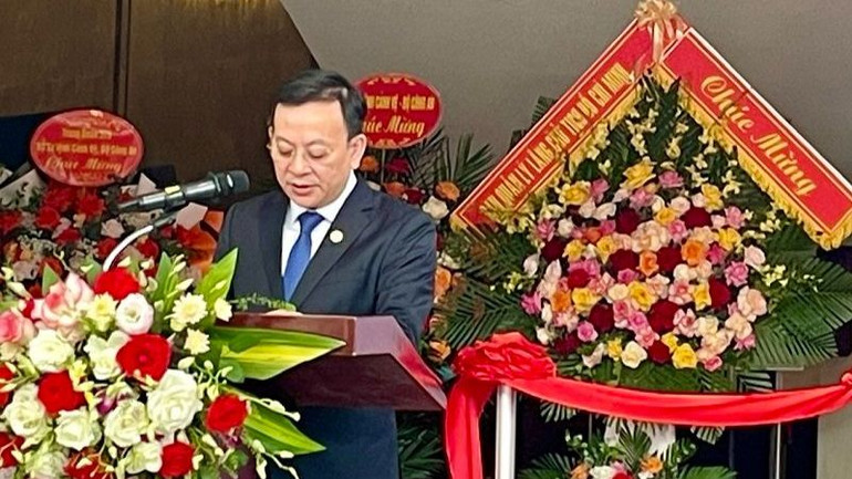 Giám đốc Bảo tàng Hồ Chí Minh Vũ Mạnh Hà phát biểu.