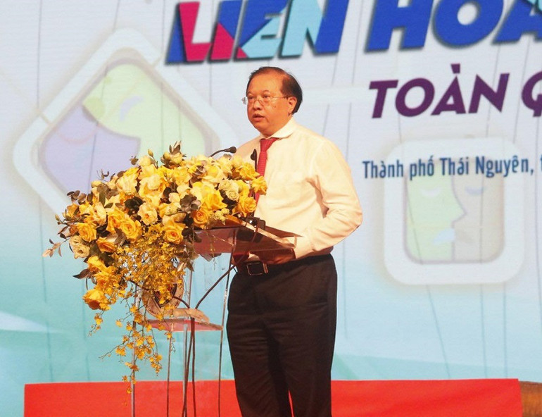 Thứ trưởng Văn hóa, Thể thao và Du lịch Tạ Quang Đông phát biểu. (Ảnh: Ban tổ chức)