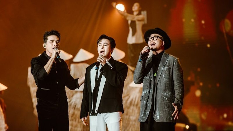 Phần hòa giọng của Quốc Thiên, Bùi Công Nam, Hà Lê mang đến nhiều bất ngờ cho khán giả. (Ảnh: BTC cung cấp) Phần hòa giọng của Quốc Thiên, Bùi Công Nam, Hà Lê mang đến nhiều bất ngờ cho khán giả. (Ảnh: BTC cung cấp)