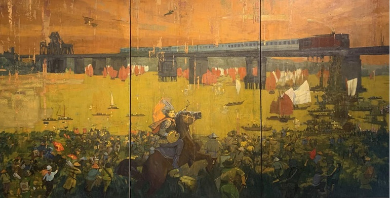 Tác phẩm "Giấc chiêm bao" của tác giả Phạm Khải. (Ảnh: Ban tổ chức)