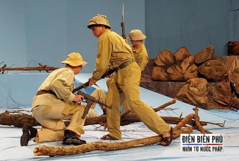 Hình ảnh hậu trường chương trình VTV đặc biệt "Điện Biên Phủ - Nhìn từ nước Pháp". (Ảnh: VTV)