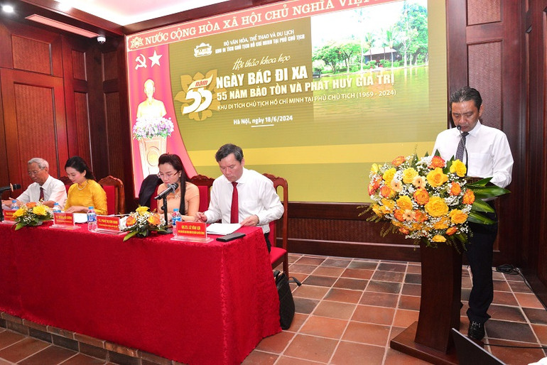 Thứ trưởng Bộ Văn hóa, Thể thao và Du lịch Hoàng Đạo Cương phát biểu khai mạc.