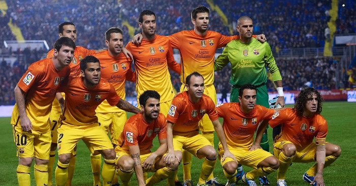 Đội hình Barca gồm toàn bộ cầu thủ từ học viện trong trận đấu với Levante ngày 25/11/2012. (Ảnh: BarcelonaFC) Đội hình Barca gồm toàn bộ cầu thủ từ học viện trong trận đấu với Levante ngày 25/11/2012. (Ảnh: BarcelonaFC)