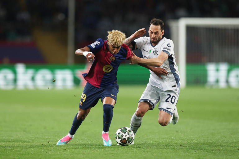 Yamal chơi tốt trước Inter Milan nhưng không thể giúp Barca đi tiếp ở cúp châu Âu. (Ảnh: Champions League) Yamal chơi tốt trước Inter Milan nhưng không thể giúp Barca đi tiếp ở cúp châu Âu. (Ảnh: Champions League)