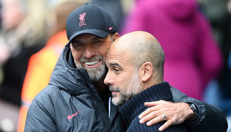 Sự tôn trọng giữa Jurgen Klopp và Pep Guardiola. (Ảnh: Premier League)